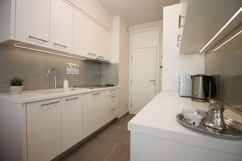 Apartment, 2 Bedrooms | Private kitchen | Full-size fridge, microwave, oven, stovetop