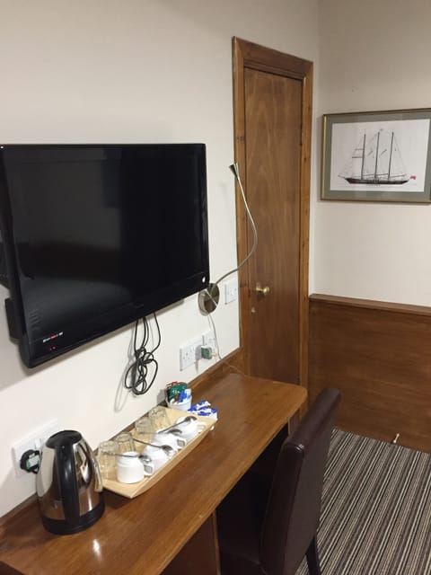 Individually decorated, individually furnished, desk, iron/ironing board