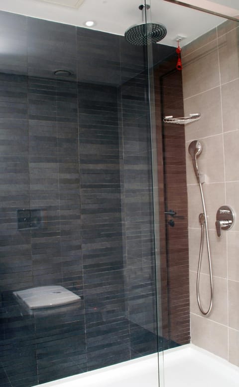 Rainfall showerhead, free toiletries, hair dryer, bathrobes