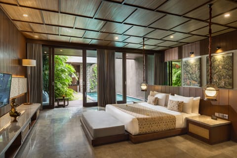 Luxury Villa, 1 Bedroom, Private Pool | Free minibar, desk, laptop workspace, blackout drapes