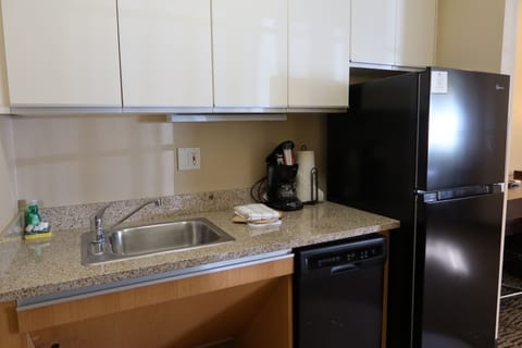Two-Double Beds - Studio Suite | Private kitchen | Full-size fridge, microwave, stovetop, dishwasher