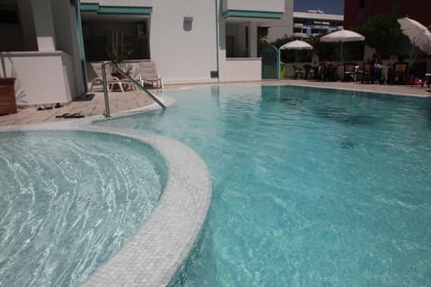 Seasonal outdoor pool, open 8:00 AM to 9:00 PM, sun loungers