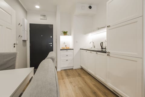 Classic Apartment, Balcony | Private kitchen | Fridge, oven, stovetop, dishwasher