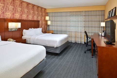 Room, 2 Queen Beds | Pillowtop beds, in-room safe, desk, laptop workspace