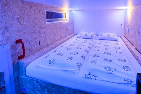 Cabin, 1 Double Bed (upper level) | Laptop workspace, soundproofing, free WiFi, bed sheets