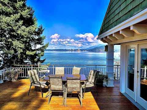 Tree lined, wrap around deck for entertaining and BBQing with family and friends