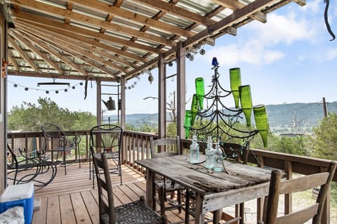 Rustic and comfortable outdoor furniture on the porch give you lots of relaxation options!