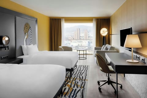 Family Room, 2 Double Beds | Premium bedding, in-room safe, desk, blackout drapes