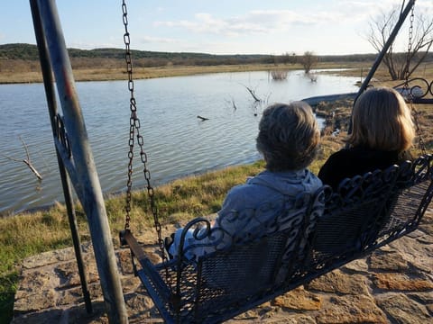 Quiet time by the pond. 