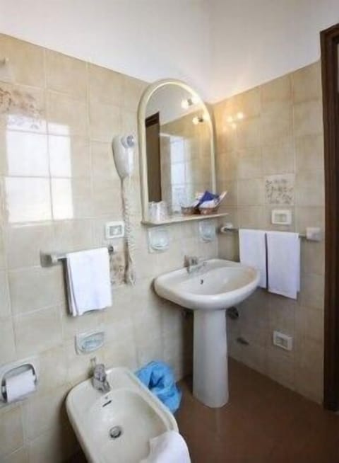 Shower, free toiletries, hair dryer, bidet