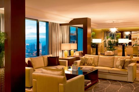 Presidential Suite, 1 King Bed | Living room | 50-inch Smart TV with digital channels, TV