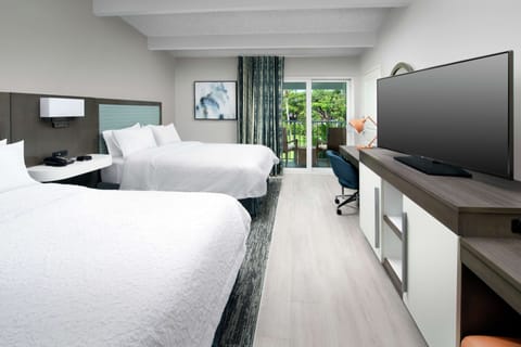 Room, 2 Queen Beds, Refrigerator & Microwave (Wet bar) | In-room safe, desk, laptop workspace, iron/ironing board