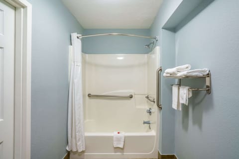 Room, 1 King Bed, Accessible, Non Smoking | Bathroom | Combined shower/tub, free toiletries, hair dryer, towels