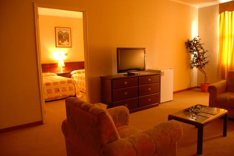 Double Room | Living area | 32-inch plasma TV with cable channels, TV