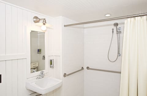 Cabin with Private Bath | Bathroom | Shower, towels