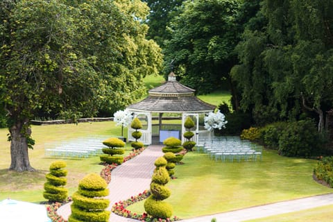 Outdoor wedding area