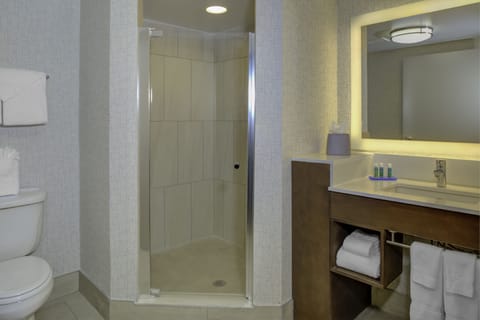 Suite, 1 King Bed with Sofa bed | Bathroom | Hair dryer, towels, soap, shampoo