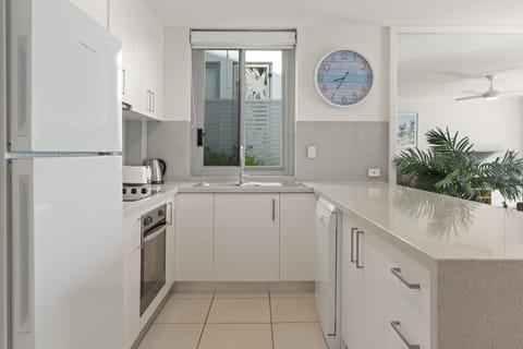 Apartment, 2 Bedrooms, Ground Floor (Direct Beach Access) | Private kitchen | Fridge, microwave, stovetop, dishwasher