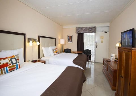 Standard Room, 2 Double Beds | In-room safe, iron/ironing board, free WiFi, bed sheets