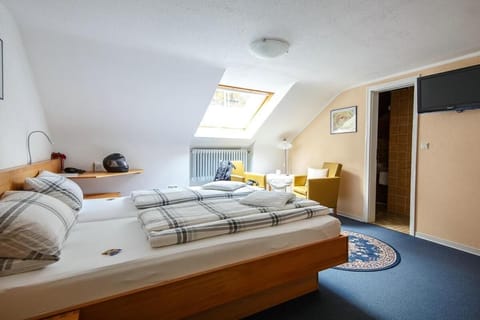 Desk, free WiFi, bed sheets