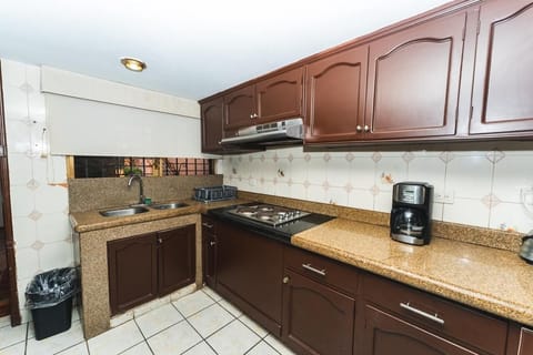 Traditional Apartment | Private kitchen | Full-size fridge, microwave, stovetop, coffee/tea maker