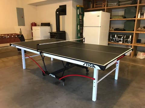 New ping pong table and foosball table