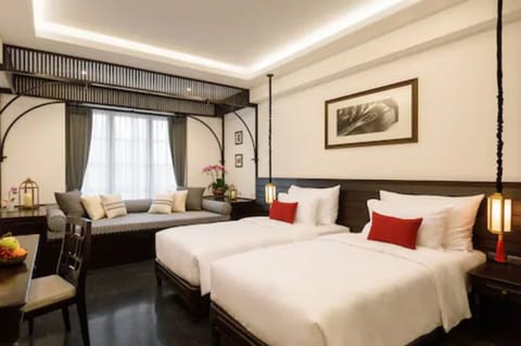 Deluxe Room, City View | Free minibar, in-room safe, desk, laptop workspace