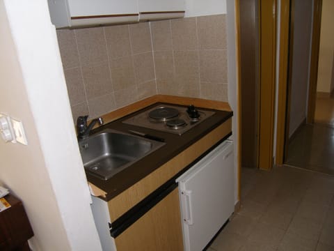 Studio | Private kitchenette | Fridge, oven, stovetop, cookware/dishes/utensils