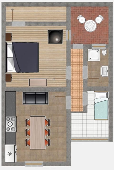 Apartment, 2 Bedrooms | Floor plan