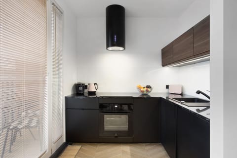 Premium Apartment | Private kitchen | Fridge, oven, stovetop, espresso maker