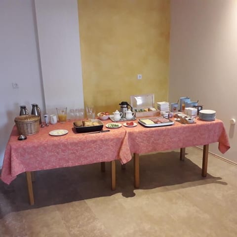 Daily self-serve breakfast (EUR 5 per person)