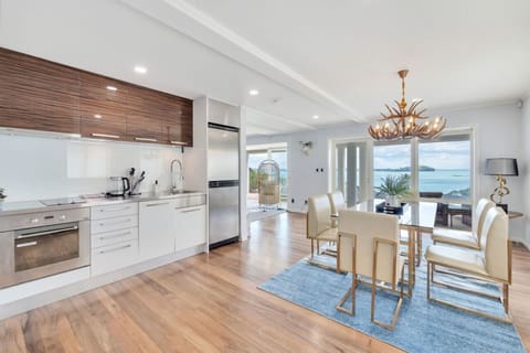 A smaller and more intimate kitchen and dining room is attached to the Gentlemen’s lounge. There is some construction happening; please see other photos for the updated view.