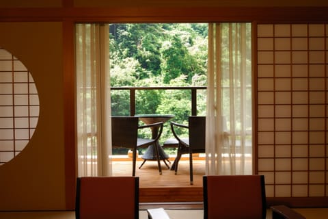 Japanese Style Standard Room with Open Air Bath (Juraku-dai), Smoking  | Balcony view