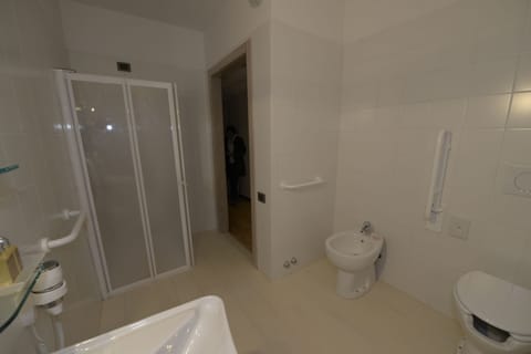 Shower, free toiletries, hair dryer, bidet