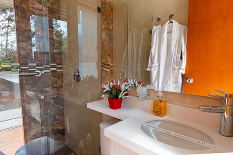Comfort Double Room, 1 Double Bed | Bathroom | Towels, soap, shampoo, toilet paper