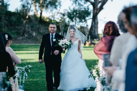 Outdoor wedding area