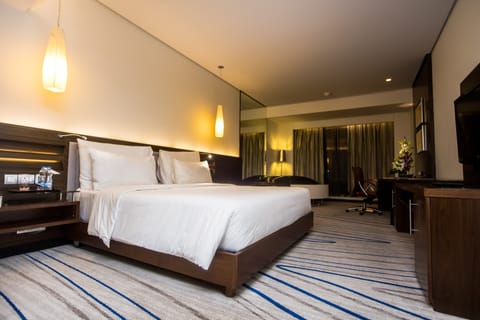 Premium bedding, memory foam beds, in-room safe, desk
