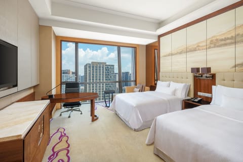Executive Room, 2 Twin Beds, City View | Premium bedding, in-room safe, individually decorated, desk