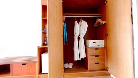 Hotel Room | Bathroom | Shower, free toiletries, hair dryer, bathrobes