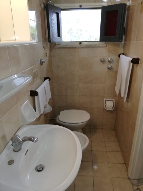 Double Room (211) | Bathroom | Shower, rainfall showerhead, free toiletries, hair dryer