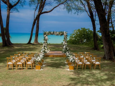 Outdoor wedding area
