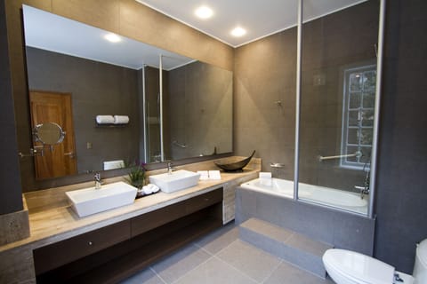 Deluxe Room | Bathroom | Free toiletries, hair dryer, bathrobes, towels