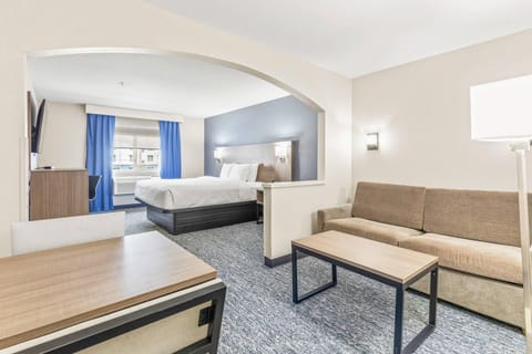 Efficiency, Suite, 1 King Bed, Non Smoking | In-room safe, laptop workspace, blackout drapes, iron/ironing board