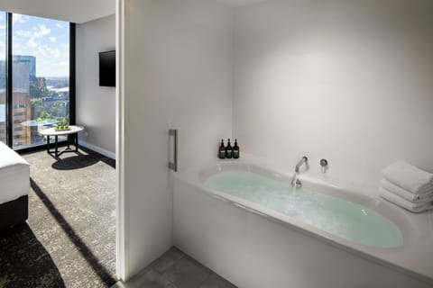 Suite, 1 Bedroom, City View | Bathroom | Eco-friendly toiletries, hair dryer, slippers, towels