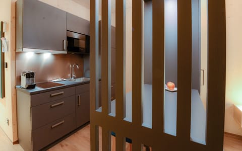 Superior Studio | Private kitchen | Espresso maker, coffee/tea maker, cookware/dishes/utensils