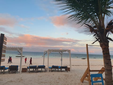 Private beach, white sand