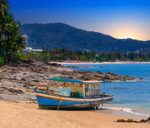 Beach nearby, beach umbrellas, beach massages