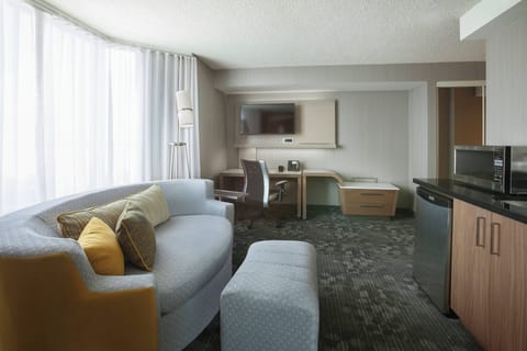 Suite, 1 Bedroom | Living area | 32-inch flat-screen TV with cable channels, TV, iPod dock