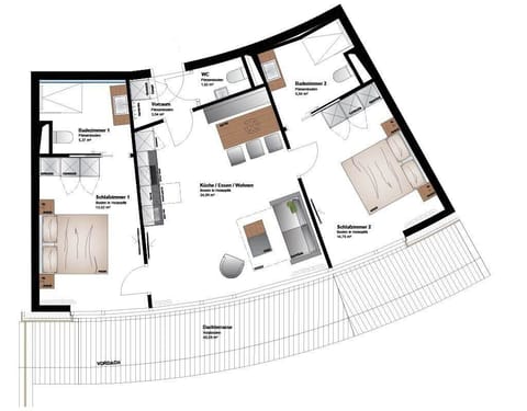 Deluxe Apartment, Mountain View (Cleaning Fee incl.) | Floor plan