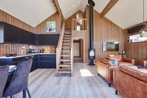 Vedovn som står i stua er ikke i bruk.